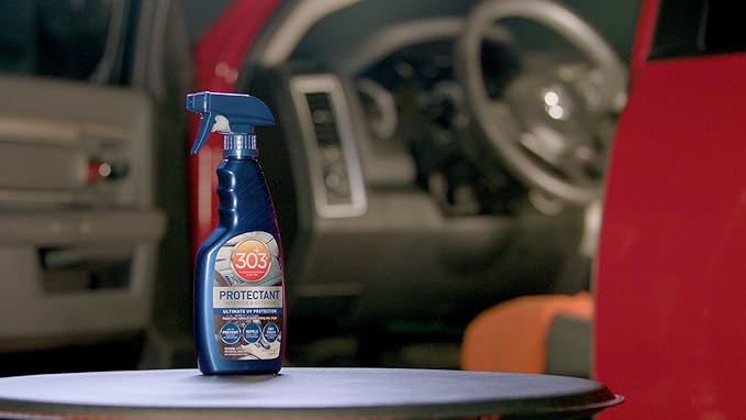 303 Products Automotive Protectant Spray, UV Protection for Car Interior & Exterior – Protects Vinyl, Plastic & Rubber, Repels Dust & Dirt, Matte Finish, 16 oz