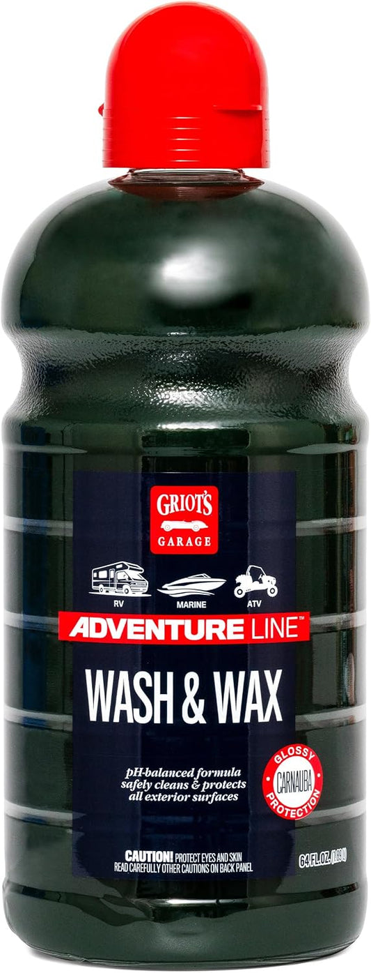 Griot's Garage Wash and Wax for RVs, Campers, Trailers, Boats, ATVs, UTVs, Motorcycles, Works on Paint, Chrome, Vinyl, Plastic, Rubber, Glass