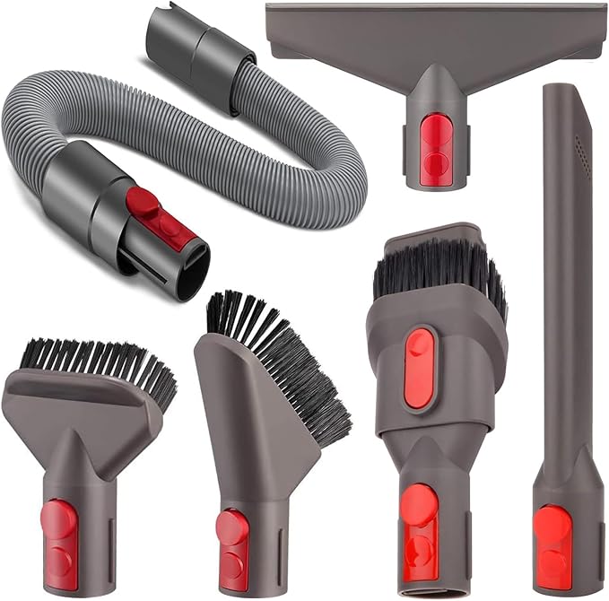 Professional Vacuum Attachment Kit for Dyson GEN5 G5 V15 V12 V11 V10 V8 V7 Detect Cyclone Torque Drive Absolute Animal Trigger Cordless Vacuum Accessories Extension Hose Replacement Brush