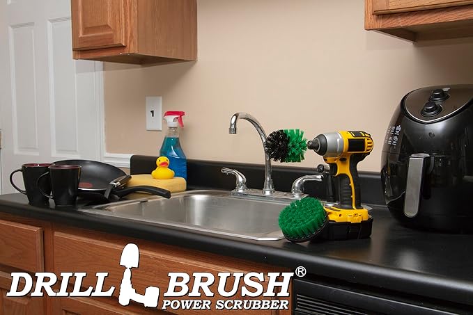 Kitchen Cleaning Supplies - Household Kitchen Cleaners - Cast Iron Skillet Scrubber - Pots and Pans Cleaning Brush - Stove Scrub Brush - Oven Rack Cleaning Tool - Sink Scrubbing Brush - Table Cleaner