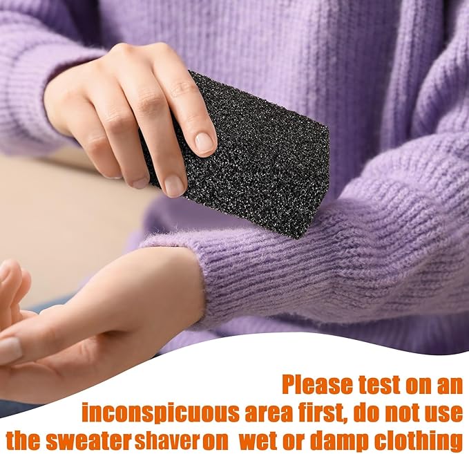4 Pcs Sweater Pill Remover Fuzz Defuzzer Remover Stone Lint Remover Tools for Sweater Pilling Removal Fuzz Lint Remover, Black, 3.9 x 2.8 x 1.6 Inch