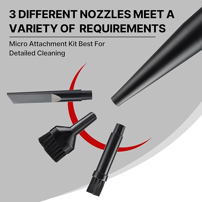 Shop-Vac Micro Cleaning Nozzle Kit, 1-1/4" Detailed-Cleaning Attachments for Compact Wet Dry Shop Vacuum, Storage Bag Included, 6 Pieces
