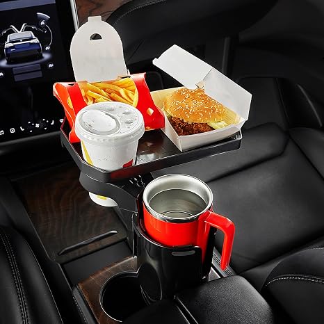 JoyTutus Car Cup Holder Expander, Automotive Cup Attachable Tray with 360° Rotation,Large Cup Holder Adapt Most Regular 