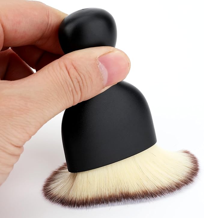 Car Detailing Brush, Soft Bristle Cleaning Brush, Scratch-Free Auto Duster Tool for Dashboard, Air Vents, Leather & Interior Cleaning (Black&Brown&White)