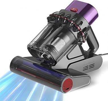 SakerPlus Powerful UV Bed Vacuum Cleaner, 14kPa Strong Suction Handheld Vacuum with 5-Cyclone System & Smart Sensor for Mattress, Carpet, and Home Deep Cleaning - Cleanova