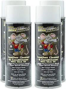 RATMAN Speed Allure Leather Cleaner and Conditioner, Cleans and Renews Interior Leather, 15 Oz Can, 4 Pack