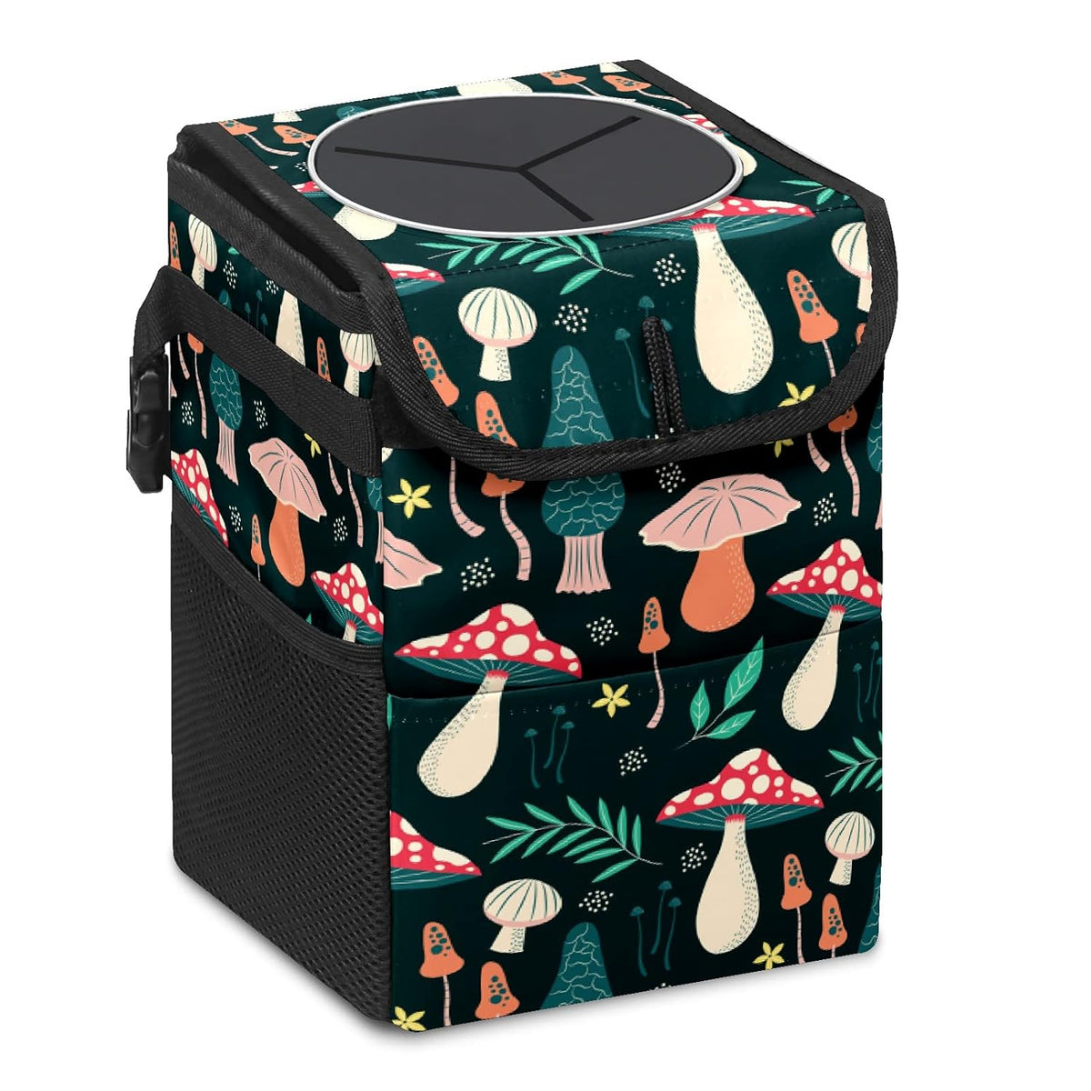 Car Trash Can, Leakproof Car Organizer, 2-Gallon -Mushroom