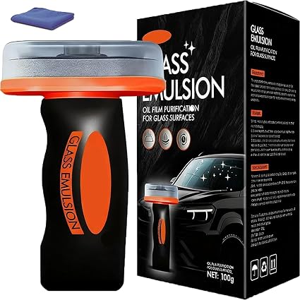 Glass Emulsion Cleaner,Handheld Glass Oil-Film Remover, New Upgrade Emulsion Cleaner Glass Cleaning Board, Automotive Oi