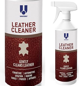 UNITERS Leather Cleaner Foam Solution - Leather Care Stain Remover & Cleaner for Car Interior - Car Leather Seat Cleaner