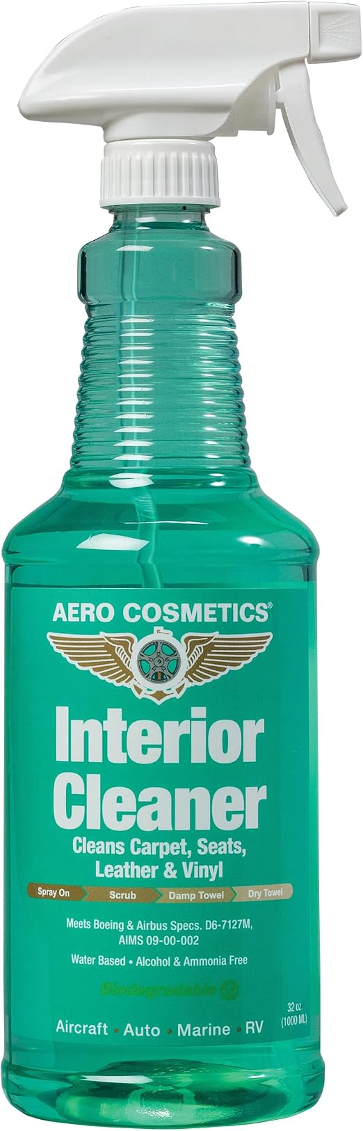 Aero Cosmetics Interior Cleaner, Carpet Cleaner, Seat Cleaner, Fabric Cleaner, 32 Fl oz. Aircraft Quality for Car, RV, &