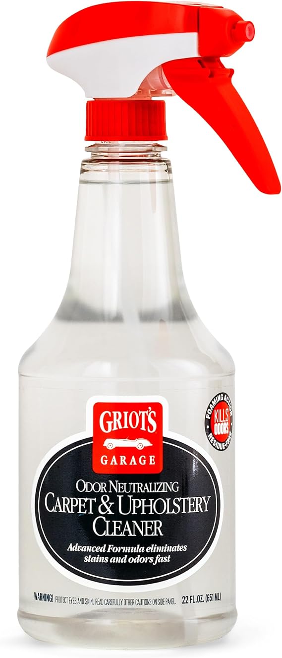 Griot's Garage Odor Neutralizing Carpet and Upholstery Cleaner for Car Floor Mats, Upholstery, Microfiber Seats, Househo