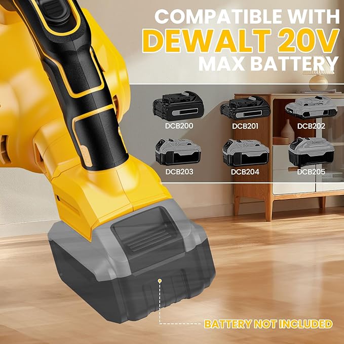 Cordless Vacuum for Dewalt Battery, 5 in 1 Lightweight Handheld Vacuum Cleaner with 500W Powerful Motor, 46 CFM Portable Hand Vacuum with Filtration HEPA for Floor, Carpet(Battery Not Included)