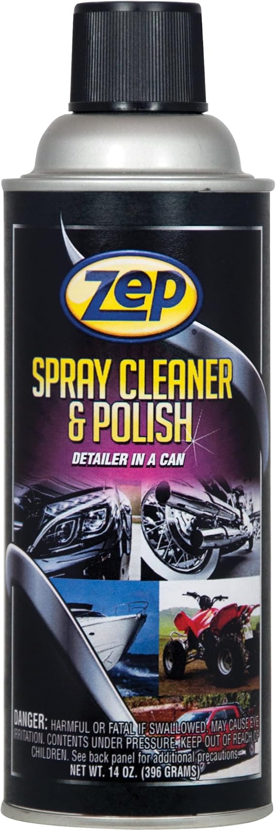 Zep Spray Cleaner and Polish - 14 oz - (Pack of 1) - 1049168 - Detailer in a Can, Cleans Dirt, Road Contaminants, Bugs a