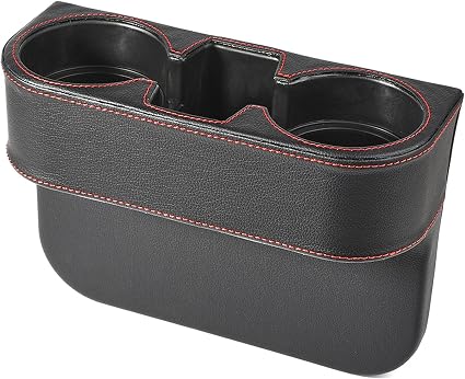 Black Multifunctional Car Cup Holder Car Seat Organizer Gap Filler Bottle Phone Storage Organizer - Cleanova