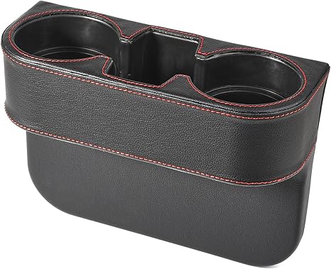 Black Multifunctional Car Cup Holder Car Seat Organizer Gap Filler Bottle Phone Storage Organizer - Cleanova