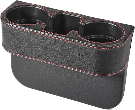 Black Multifunctional Car Cup Holder Car Seat Organizer Gap Filler Bottle Phone Storage Organizer - Cleanova