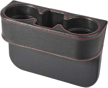 Black Multifunctional Car Cup Holder Car Seat Organizer Gap Filler Bottle Phone Storage Organizer - Cleanova