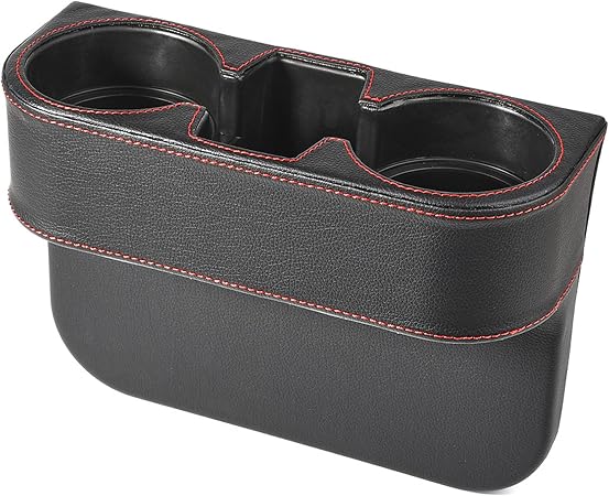 Black Multifunctional Car Cup Holder Car Seat Organizer Gap Filler Bottle Phone Storage Organizer - Cleanova