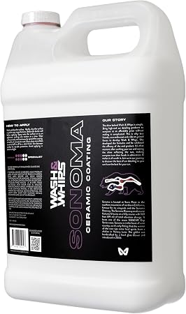 WASH&WHIPS Sonoma Ceramic Finishing Spray 9H: Easy to Use, No Cure Time, After Car Wash - Shields from Sun & Stains, Hyd