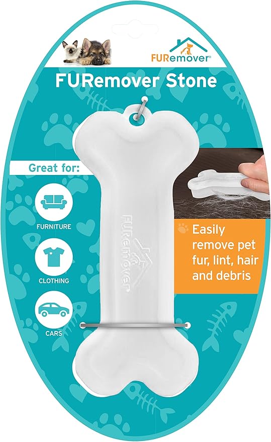 FURemover Pet Hair Removal Stone, Lint Brush Alternative, Clean Clothing, Upholstery and More