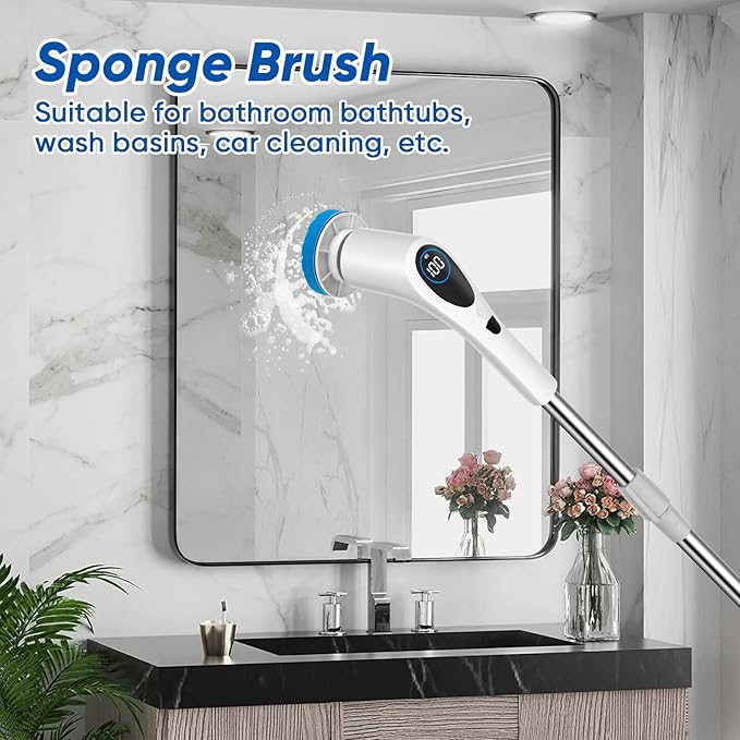 9-in-1 Electric Spin Scrubber Replaceable Brush Heads Set, Universal Electric Scrub Brush Heads for All Brands, Spin Brush Heads for Shower Scrubber, Electric Cleaning Brush for Bathroom Floor Tile