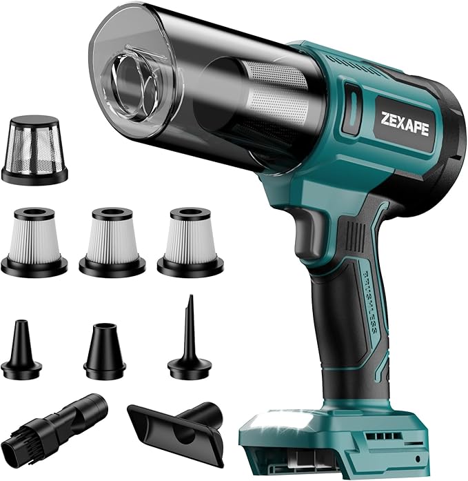 Cordless Vacuum Cleaner for Makita Battery, 5 in 1 Lightweight Electric Handheld Vacuum with 3 x HEPA Filter, 20KPA Powerful Suction, 200W Brushless Motor for Carpet,Sofa,Car (Battery Not Included)