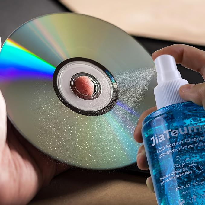 TV Screen Cleaner, Non-Drip Touchscreen Spray with Wiper for CD Disc Laptop Phone Tablet Computer Lens(200ml)
