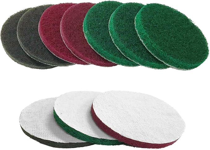 Power Scrubber Pads Drill Attachment, GOH DODD 26 Pieces 4 Inch Headlight Restoration Kit Drill Brush Scouring Cleaning Pads for Kitchen, Bathroom, Grout, Carpet, Shower, Tub, Grill,Tile, Sanding