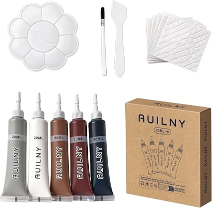 Leather Repair Kit for Furniture, Sofa, Jacket, Car Seats & Purse. Fix Tears, Scratches, Holes & Peeling on Genuine, Fau