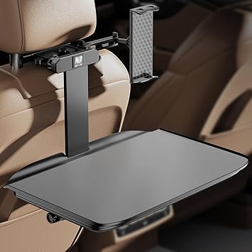 Car Seat Tray Table, Foldable Travel Tray for Rear Passenger Seat, Car Food Trays for Eating, Car Computer Desk, for Wri