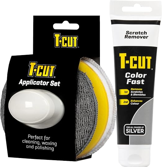 T-Cut CSS150 Silver Scratch Remover Color Fast Paintwork Restorer Car Polish - 150g plus a Wax Applicator Set with Handl