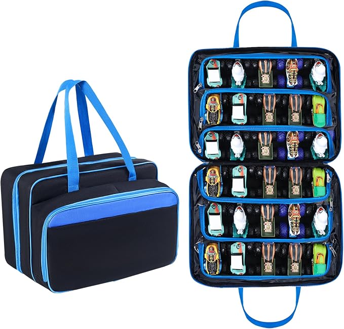 Carrying Case for 40 Monster Jam Trucks, Kids Toy Truck Storage Compatible with 40 Monster Jam Trucks, Holding for 1:64 