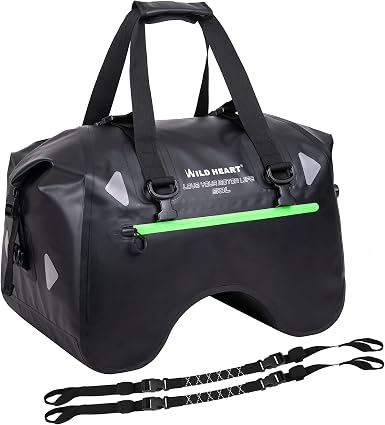 WILD HEART Dry Motorcycle Tail bag 70L/50L With Rope Straps and Inner Pocket Waterproof PVC 500D for Travel,Motorcycle a