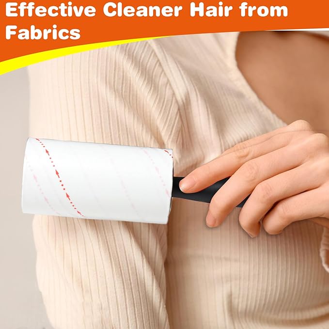 Yvnicll 630 Sheets Lint Rollers for Pet Hair Extra Sticky，Easy Spiral Tear Lint Roller for Clothes and Pet Hair， Remover for Couch, Furniture and Carpet.