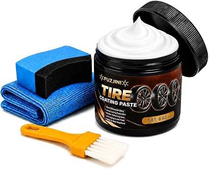 Tire Shine Coating Paste, 8.82 Oz Quick-Dry Tire Polishing Paste