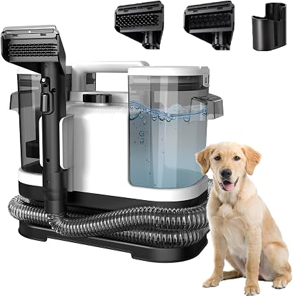 Carpet Cleaner Machine, 18Kpa Powerful Suction, Spot Cleaner & Pet Stain Remover, Self-cleaning, Large Dual Water Tank, 