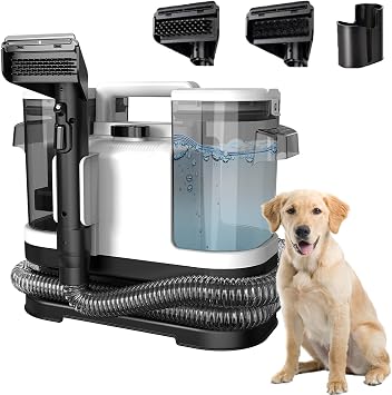 Carpet Cleaner Machine, 18Kpa Powerful Suction, Spot Cleaner & Pet Stain Remover, Self-cleaning, Large Dual Water Tank, 