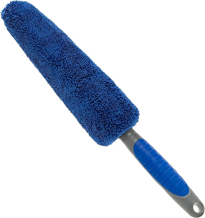 VIKING Microfiber Wheel Cleaning Brush for Car Detailing, Metal Free Design