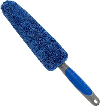 VIKING Wheel Brush or Rim Brush for Car, Metal Free, Blue, 2.5 Inch x 14.3 Inch (Pack of 6)