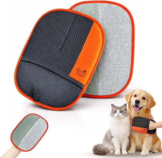 Pet Hair Removal Glove | Soft Grooming Brush for Dogs & Cats | Massage Tool | Easy Hair Removal for Furniture and Clothes | Reusable Pet Hair Remover for Couch, Carpet & Car Seats 1PCS