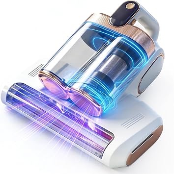 Cordless Mattress Vacuum Cleaner with UV-C Light - Advanced Dust Removal & Deep Cleaning Technology for Beds, Sofas, Car