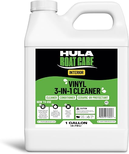 Hula 3-in-1 Boat Vinyl Cleaner, Conditioner and UV Protectant, 1 Gallon — Marine Vinyl Protectant, Boat Seat Conditioner