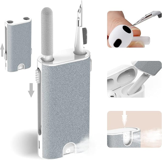 5-in-1 Electronic Cleaner kit- Portable Cleaning kit for Earbuds/Phone/Camera/Watch/Laptop,with Cleaning Pen and Spray Bottle,Multifunctional Cleaning Tool