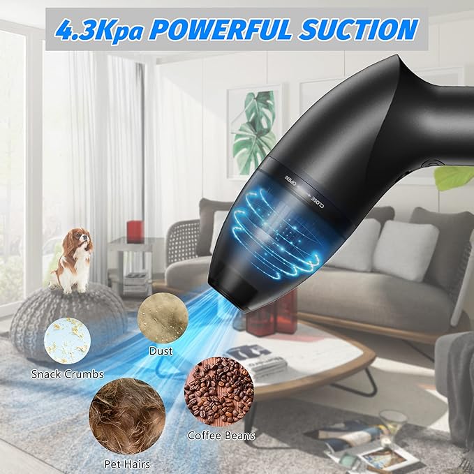 Hayousui 4.3Kpa Keyboard Vacuum Cleaner Mini：Handheld Computer Vacuum Cordless for Car Laptop Sewing Machine Portable Keyboard Vac USB Desk Crumbs Dust Cleaners