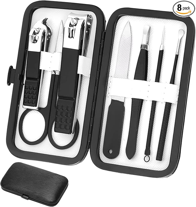 Aceoce Nail Clippers Set Professional Manicure Set Grooming Kits Nail Kit