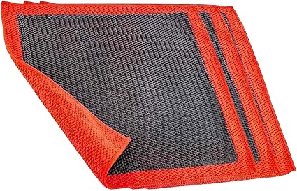3 Pcs 12'' Fine Grade Clay Towel, Perforated Synthetic Decontamination Towel for Cleaning & Release of Paint Contaminant
