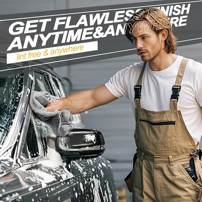 Car Detailing Kit, Interior Cleaning Brush & Microfiber Towel Set, Scratch Free Extra Soft Duster for Car Interior Exterior, Gifts for Men Women - 3 Packs - Grey