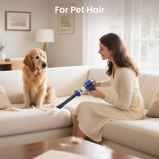 Car Vacuum Handheld Vacuum Cleaner, 15000PA Suction, Mini Vacuums with Air Duster and Blower, Portable Hand Held Vacuum for Car, House, Crumbs, Hair (Blue)