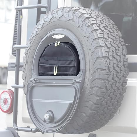 Spare Tire Storage Bag Compatible with INEOS Grenadier 2020-2025 Spare Tire Storage Slot Interior Organizer Bag Multi-Fu