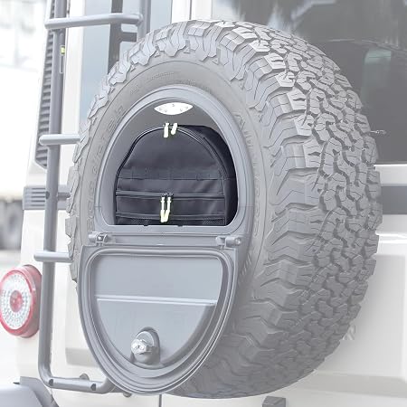 Spare Tire Storage Bag Compatible with INEOS Grenadier 2020-2025 Spare Tire Storage Slot Interior Organizer Bag Multi-Fu